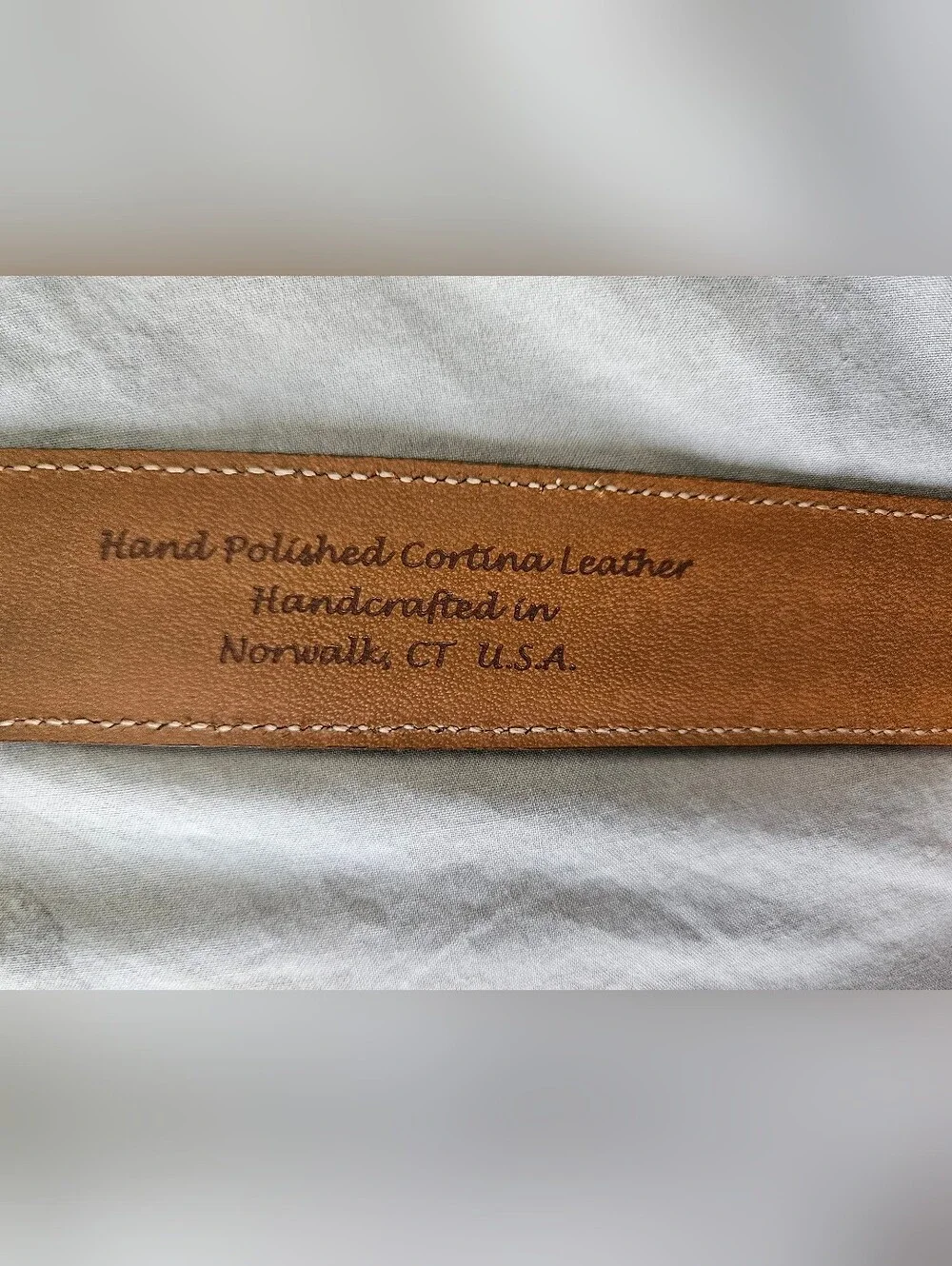 TRAFALGAR Brown Leather Dress Gold Buckle Belt | SZ 42